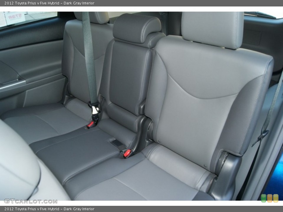 Dark Gray Interior Rear Seat for the 2012 Toyota Prius v Five Hybrid #68874567