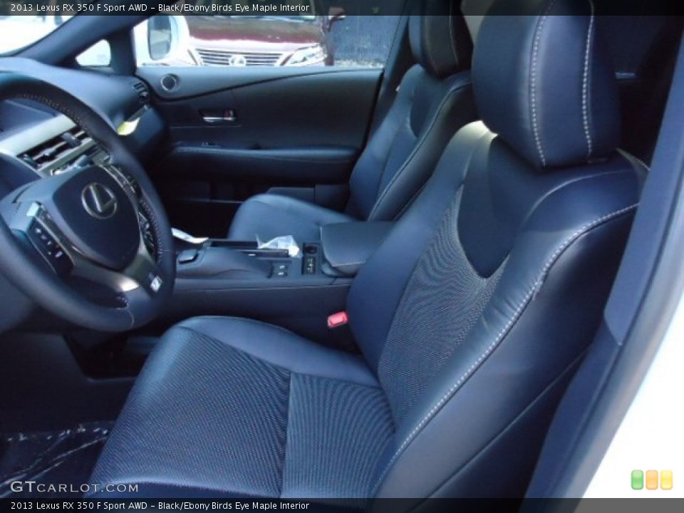 Black/Ebony Birds Eye Maple Interior Front Seat for the 2013 Lexus RX 350 F Sport AWD #68876511