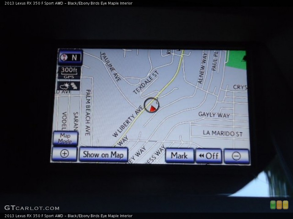 Black/Ebony Birds Eye Maple Interior Navigation for the 2013 Lexus RX 350 F Sport AWD #68876574