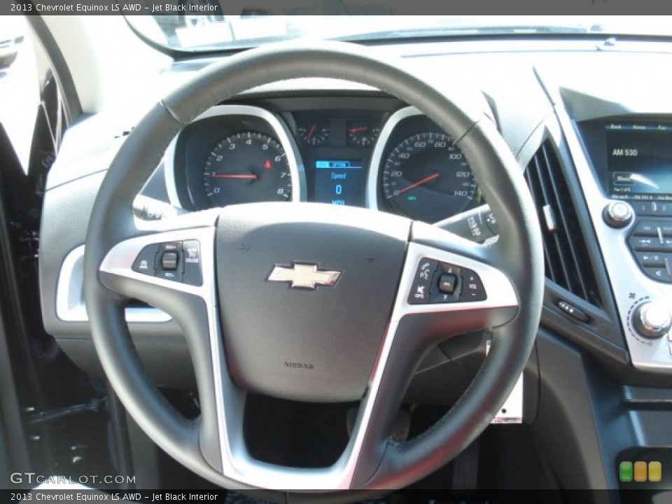 Jet Black Interior Steering Wheel for the 2013 Chevrolet Equinox LS AWD #68878707