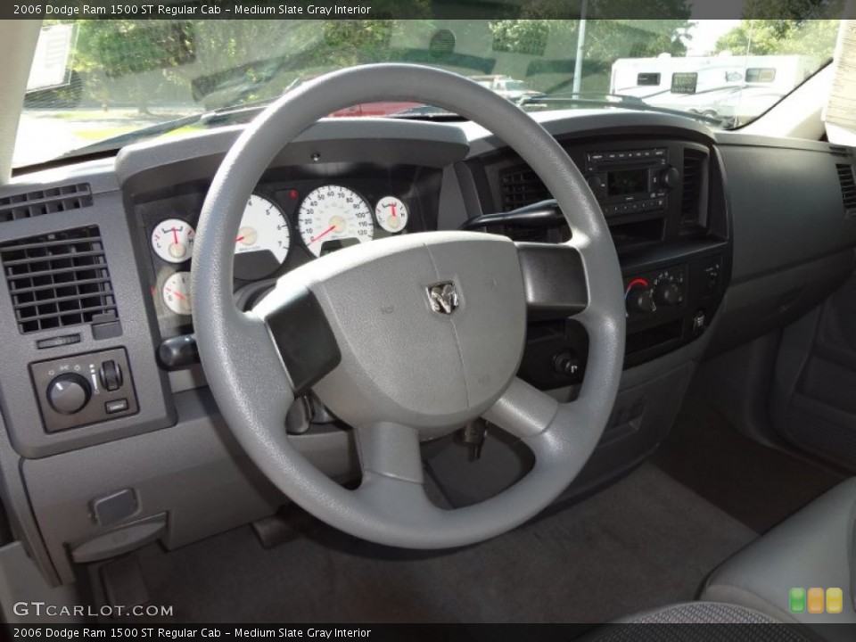 Medium Slate Gray Interior Steering Wheel for the 2006 Dodge Ram 1500 ST Regular Cab #68880363