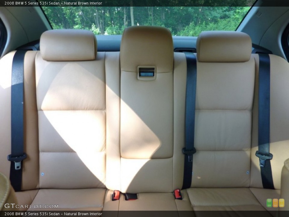 Natural Brown Interior Rear Seat for the 2008 BMW 5 Series 535i Sedan #68881932
