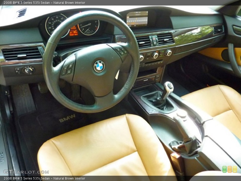 Natural Brown Interior Prime Interior for the 2008 BMW 5 Series 535i Sedan #68881971