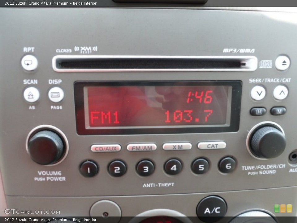 Beige Interior Audio System for the 2012 Suzuki Grand Vitara Premium #68883513