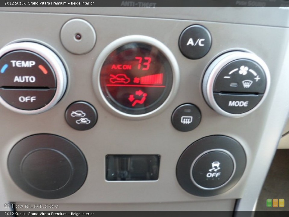 Beige Interior Controls for the 2012 Suzuki Grand Vitara Premium #68883519