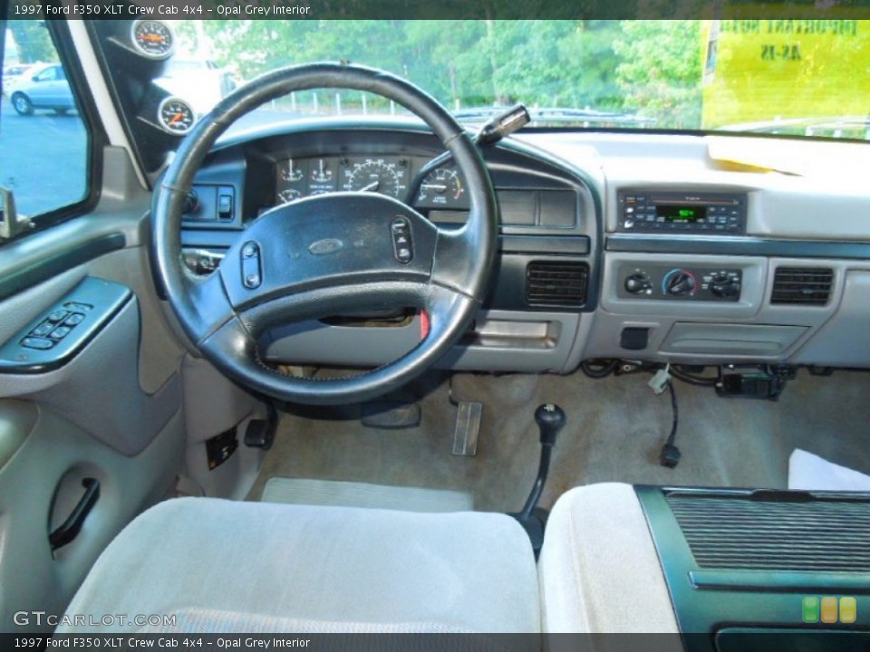 Opal Grey Interior Dashboard for the 1997 Ford F350 XLT Crew Cab 4x4 #68884032
