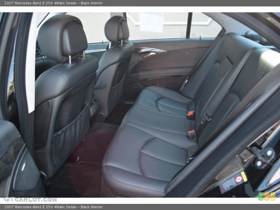 Black Interior Rear Seat for the 2007 Mercedes-Benz E 350 4Matic Sedan #68884320