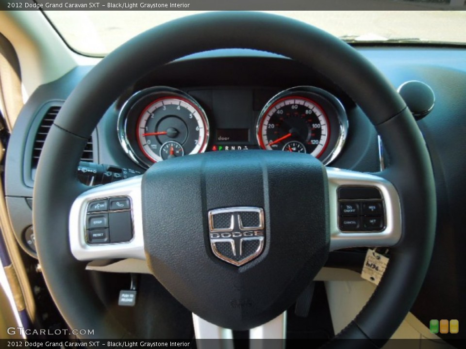 Black/Light Graystone Interior Steering Wheel for the 2012 Dodge Grand Caravan SXT #68884848