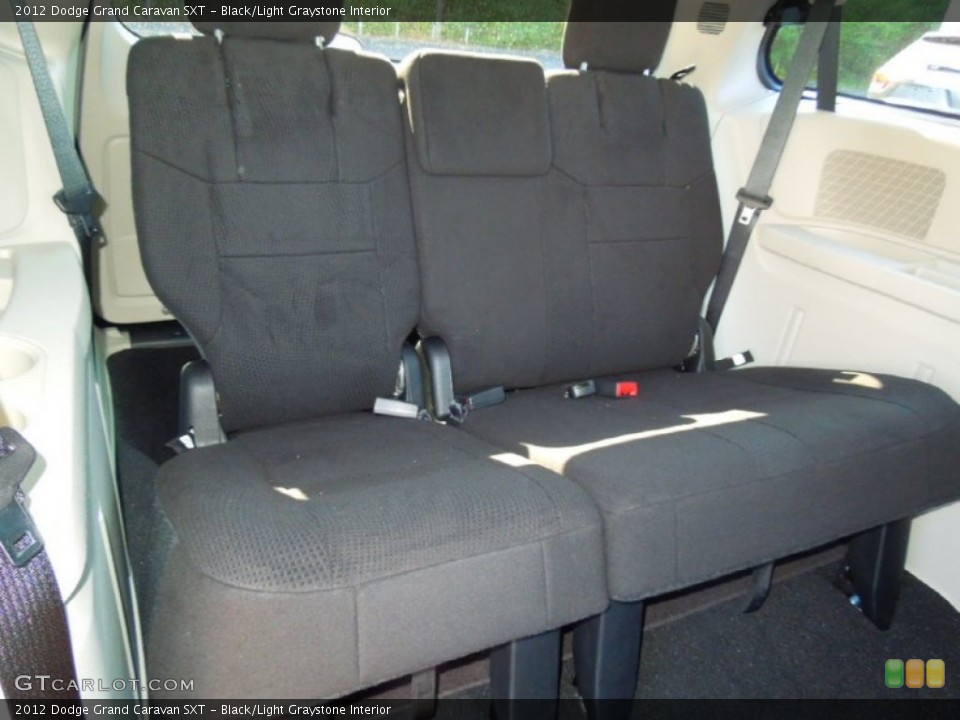 Black/Light Graystone Interior Rear Seat for the 2012 Dodge Grand Caravan SXT #68884887