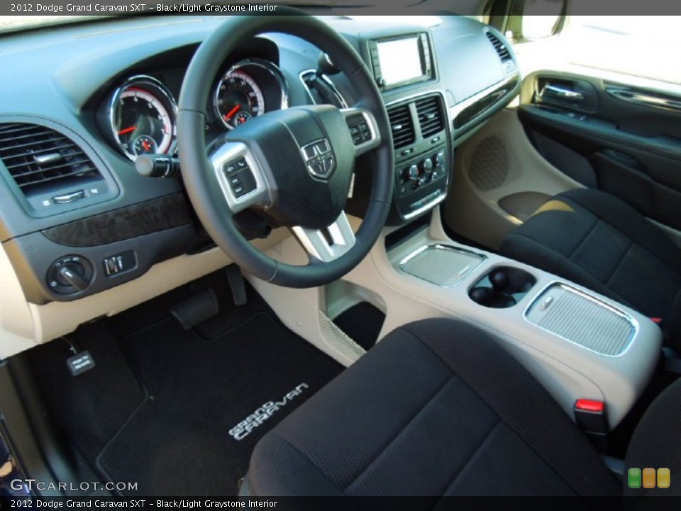 Black/Light Graystone Interior Prime Interior for the 2012 Dodge Grand Caravan SXT #68884929