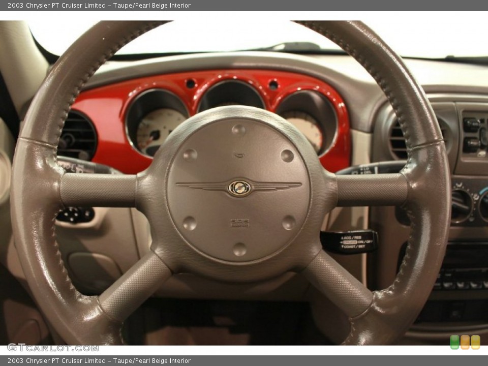 Taupe/Pearl Beige Interior Steering Wheel for the 2003 Chrysler PT Cruiser Limited #68885913
