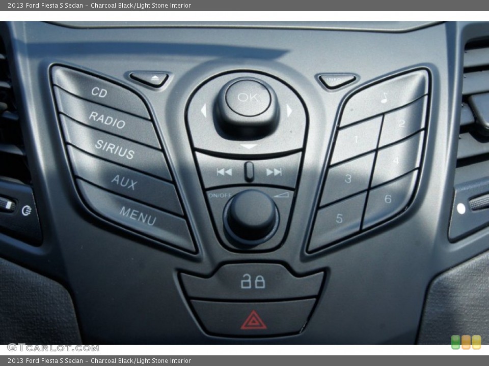 Charcoal Black/Light Stone Interior Controls for the 2013 Ford Fiesta S Sedan #68886166