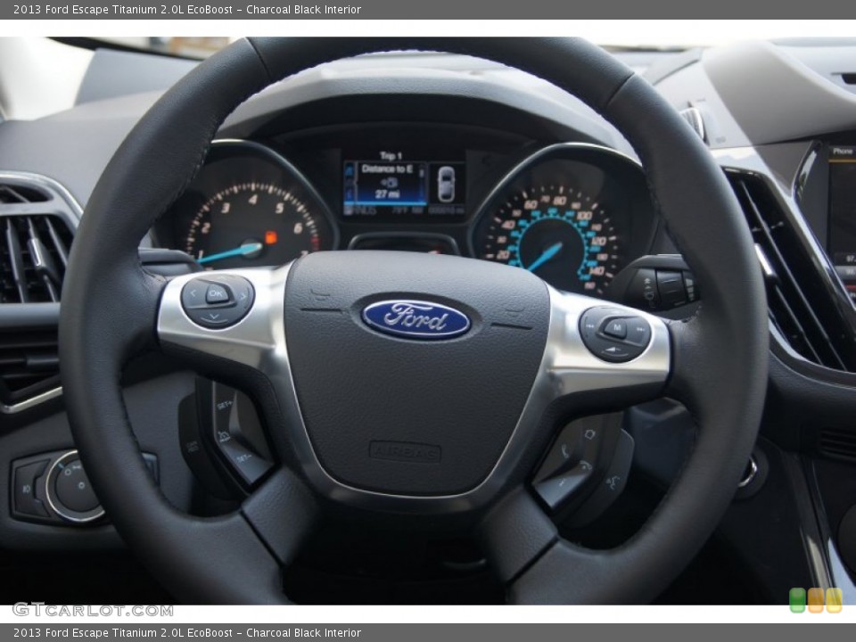 Charcoal Black Interior Steering Wheel for the 2013 Ford Escape Titanium 2.0L EcoBoost #68886330