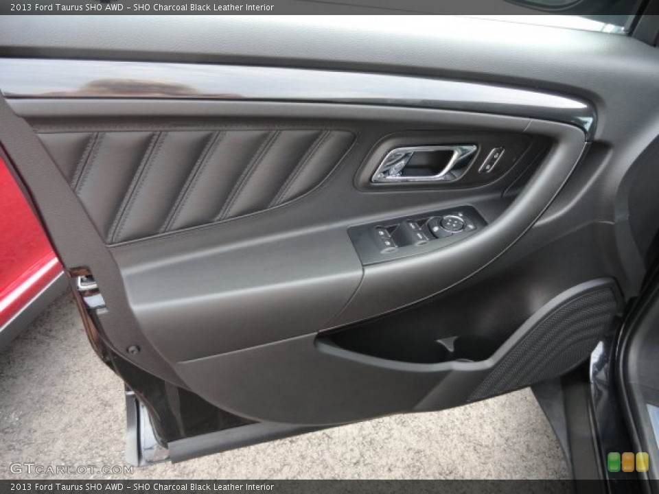 SHO Charcoal Black Leather Interior Door Panel for the 2013 Ford Taurus SHO AWD #68887494