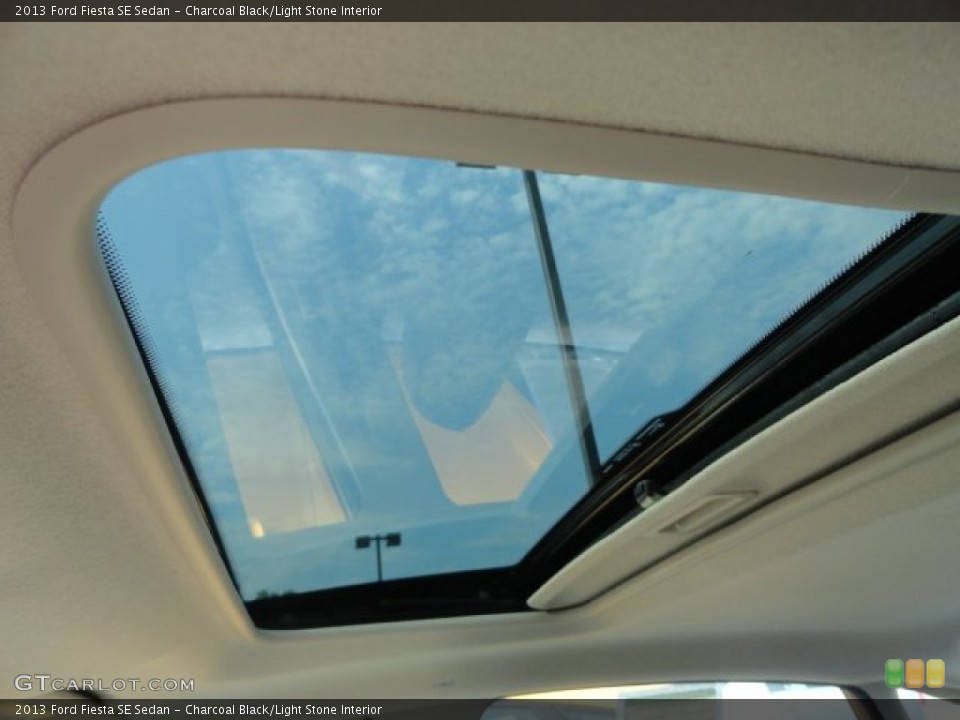 Charcoal Black/Light Stone Interior Sunroof for the 2013 Ford Fiesta SE Sedan #68887695