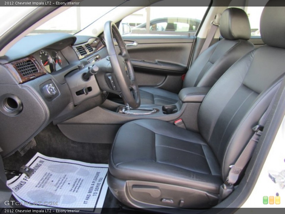 Ebony Interior Front Seat for the 2012 Chevrolet Impala LTZ #68891055