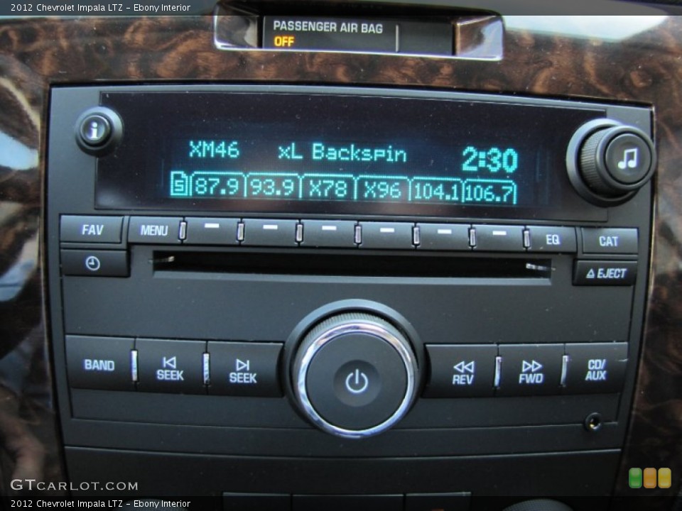 Ebony Interior Audio System for the 2012 Chevrolet Impala LTZ #68891157
