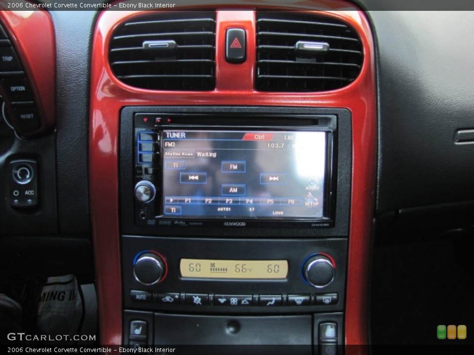 Ebony Black Interior Controls for the 2006 Chevrolet Corvette Convertible #68891706