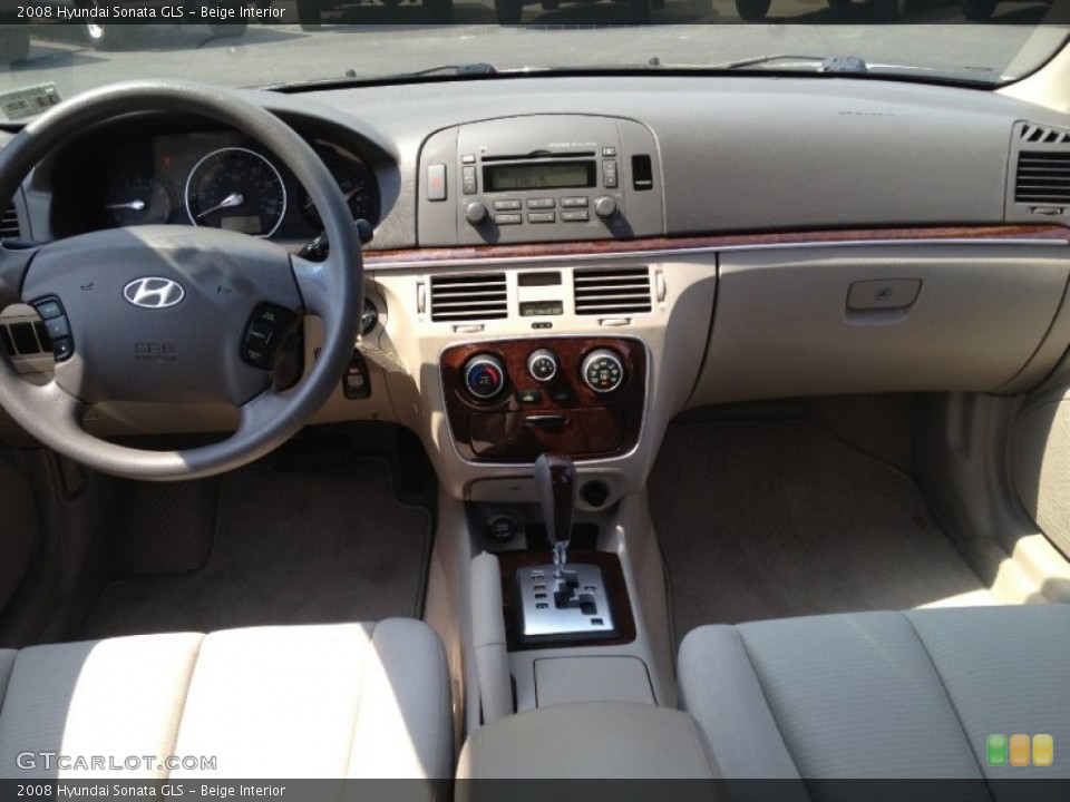 Beige Interior Dashboard for the 2008 Hyundai Sonata GLS #68892180