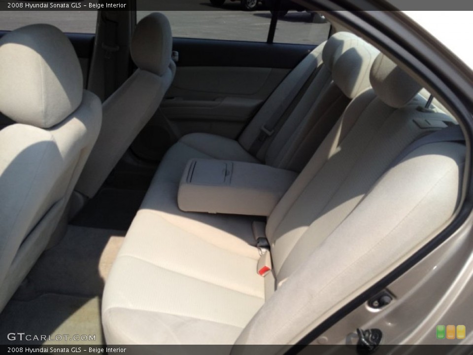 Beige Interior Rear Seat for the 2008 Hyundai Sonata GLS #68892189