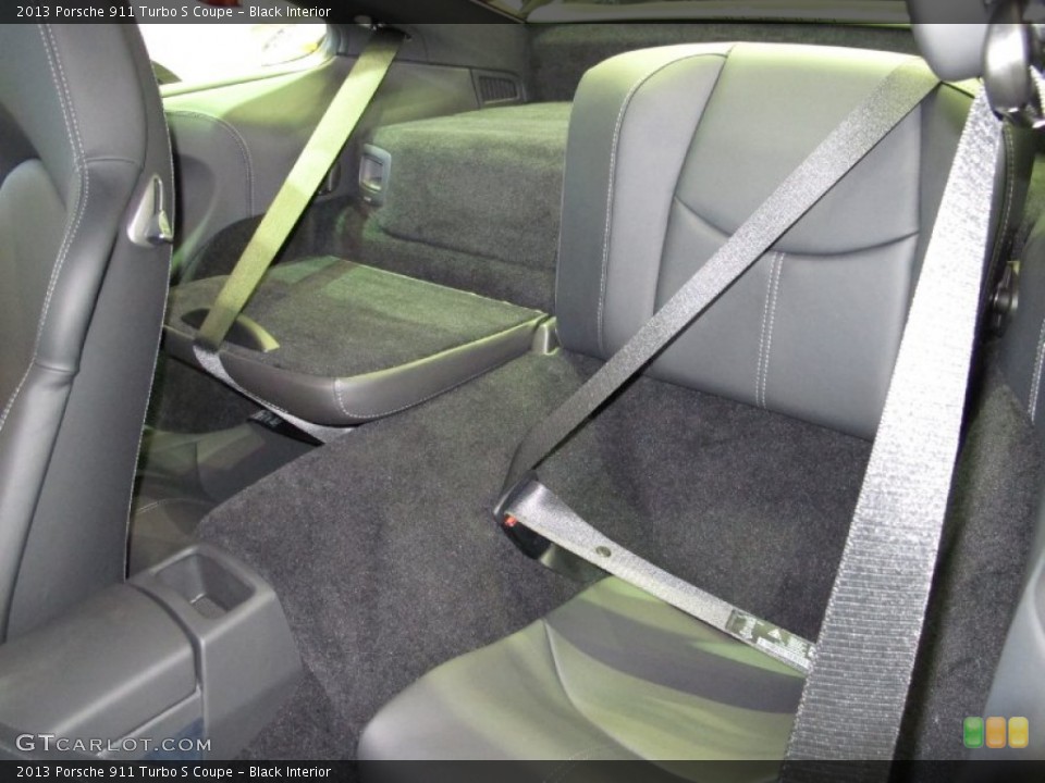 Black Interior Rear Seat for the 2013 Porsche 911 Turbo S Coupe #68892351