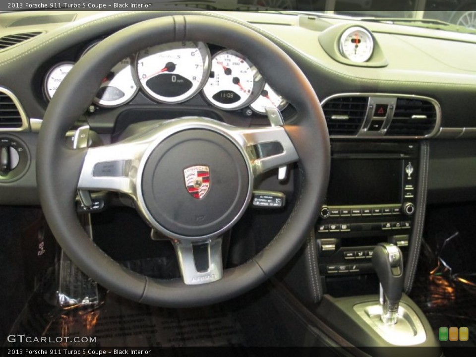 Black Interior Steering Wheel for the 2013 Porsche 911 Turbo S Coupe #68892378