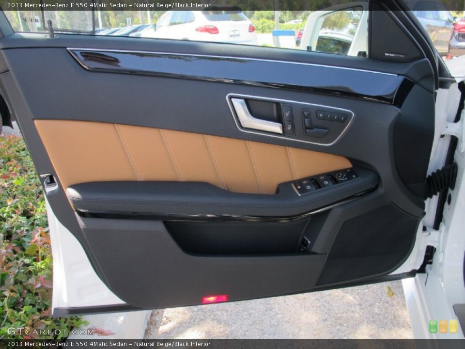 Natural Beige/Black Interior Door Panel for the 2013 Mercedes-Benz E 550 4Matic Sedan #68893068
