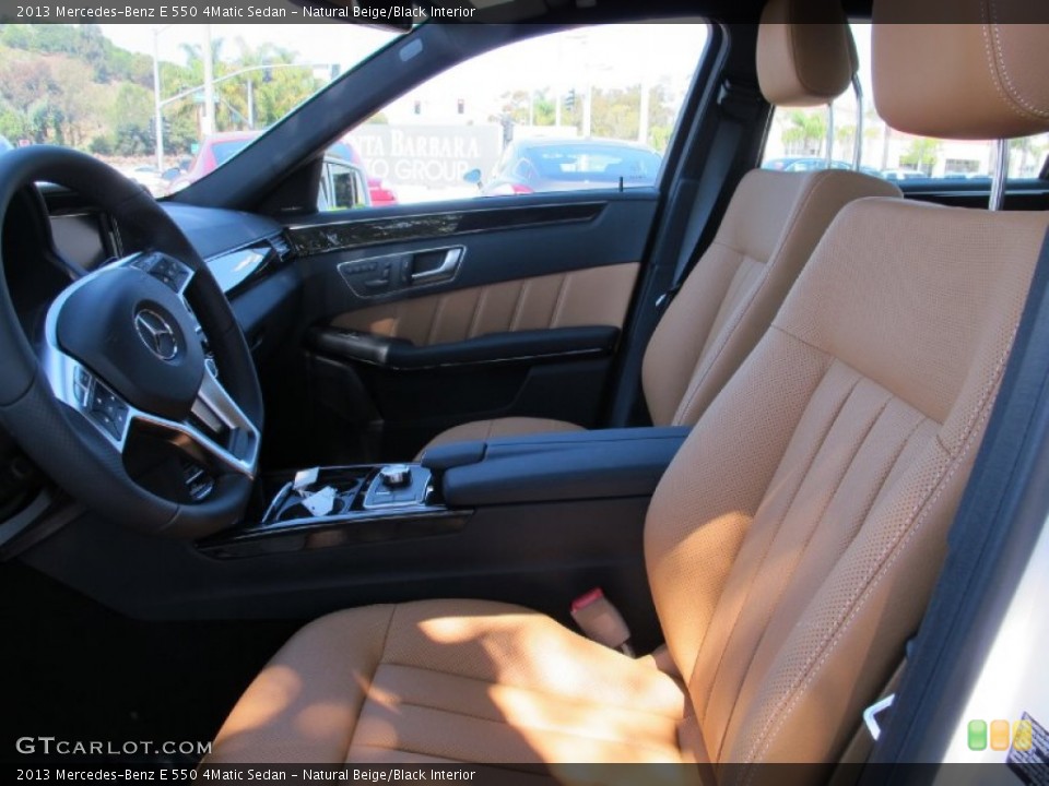 Natural Beige/Black Interior Photo for the 2013 Mercedes-Benz E 550 4Matic Sedan #68893077