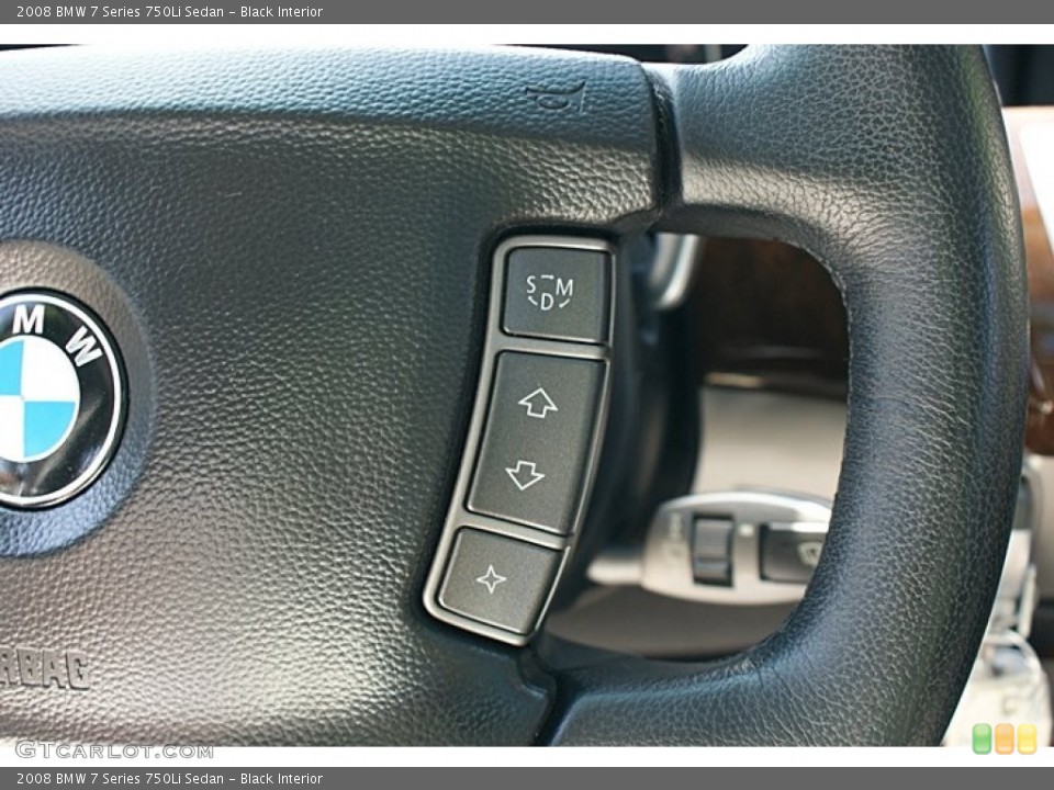 Black Interior Controls for the 2008 BMW 7 Series 750Li Sedan #68893477