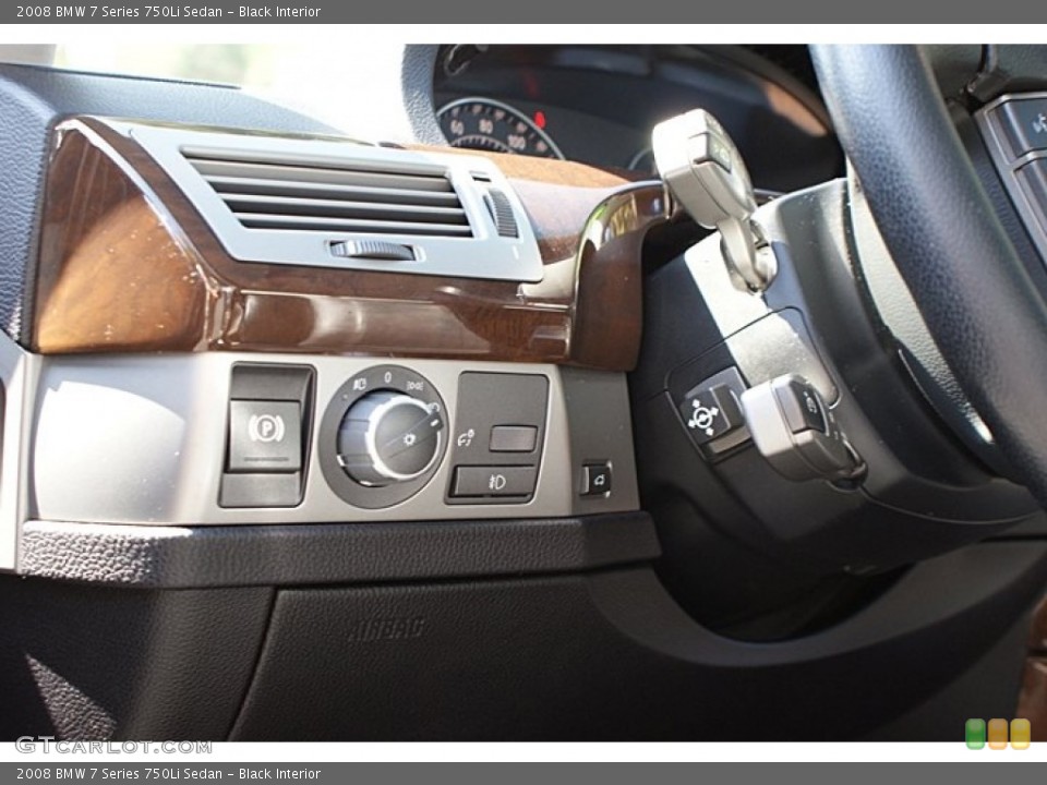 Black Interior Controls for the 2008 BMW 7 Series 750Li Sedan #68893521