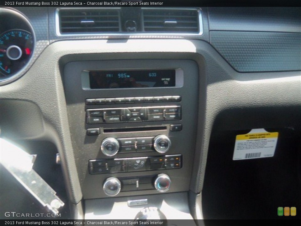 Charcoal Black/Recaro Sport Seats Interior Controls for the 2013 Ford Mustang Boss 302 Laguna Seca #68896878