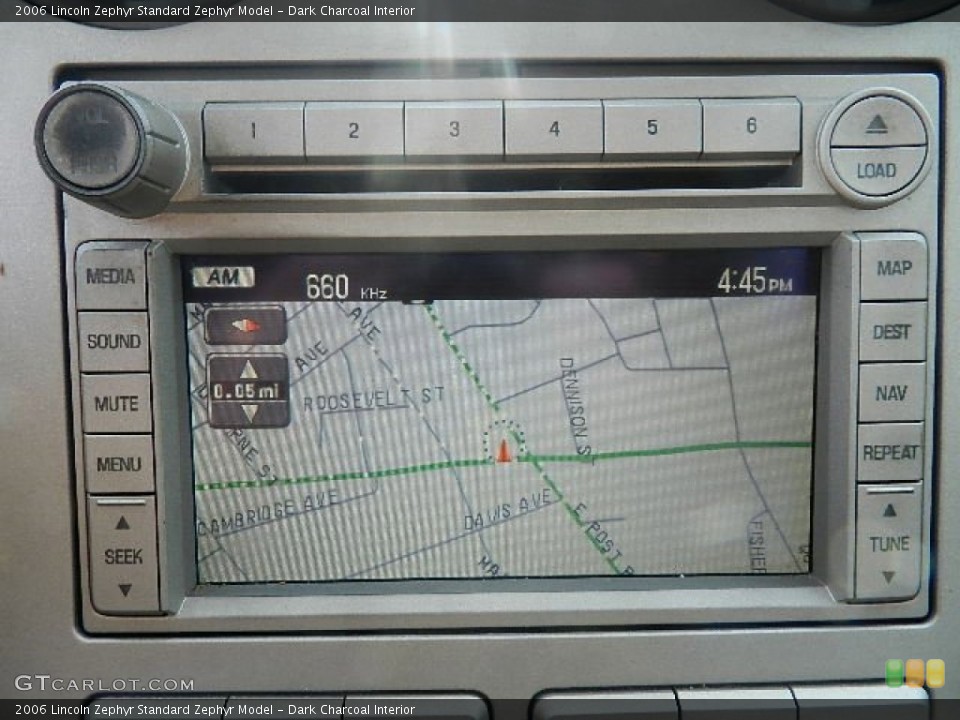 Dark Charcoal Interior Navigation for the 2006 Lincoln Zephyr  #68897025