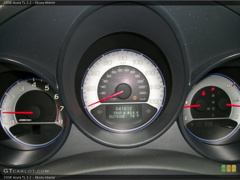 Ebony Interior Gauges for the 2008 Acura TL 3.2 #68898735