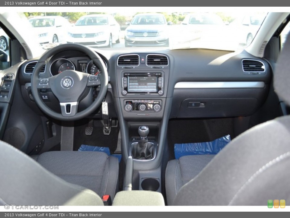 Titan Black Interior Dashboard for the 2013 Volkswagen Golf 4 Door TDI #68899839