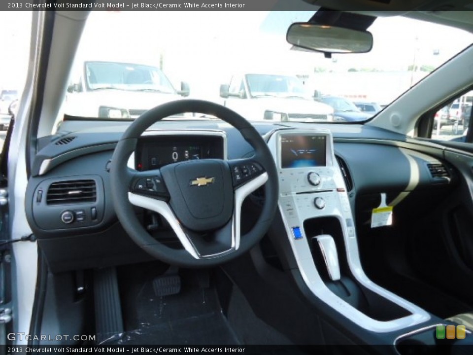 Jet Black/Ceramic White Accents Interior Dashboard for the 2013 Chevrolet Volt  #68900664