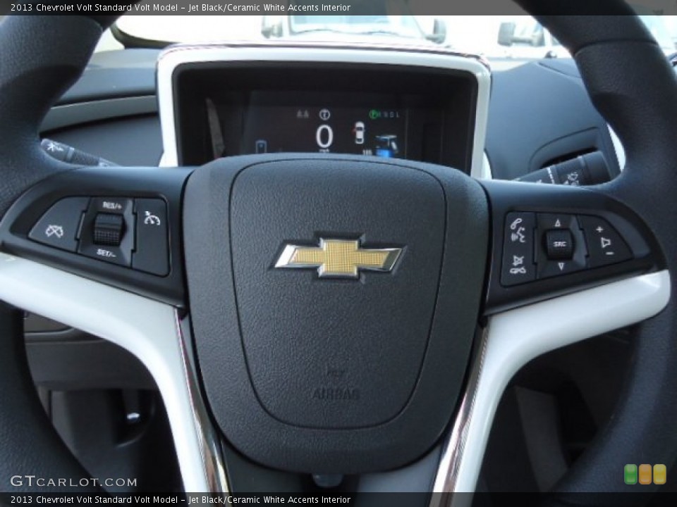 Jet Black/Ceramic White Accents Interior Steering Wheel for the 2013 Chevrolet Volt  #68900709
