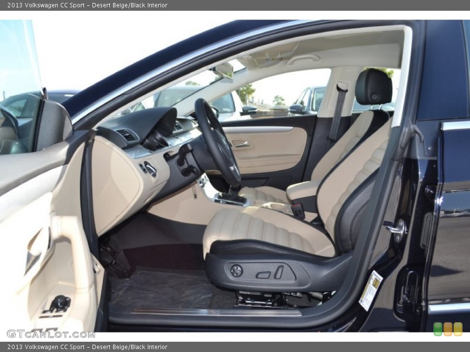 Desert Beige/Black Interior Prime Interior for the 2013 Volkswagen CC Sport #68901228