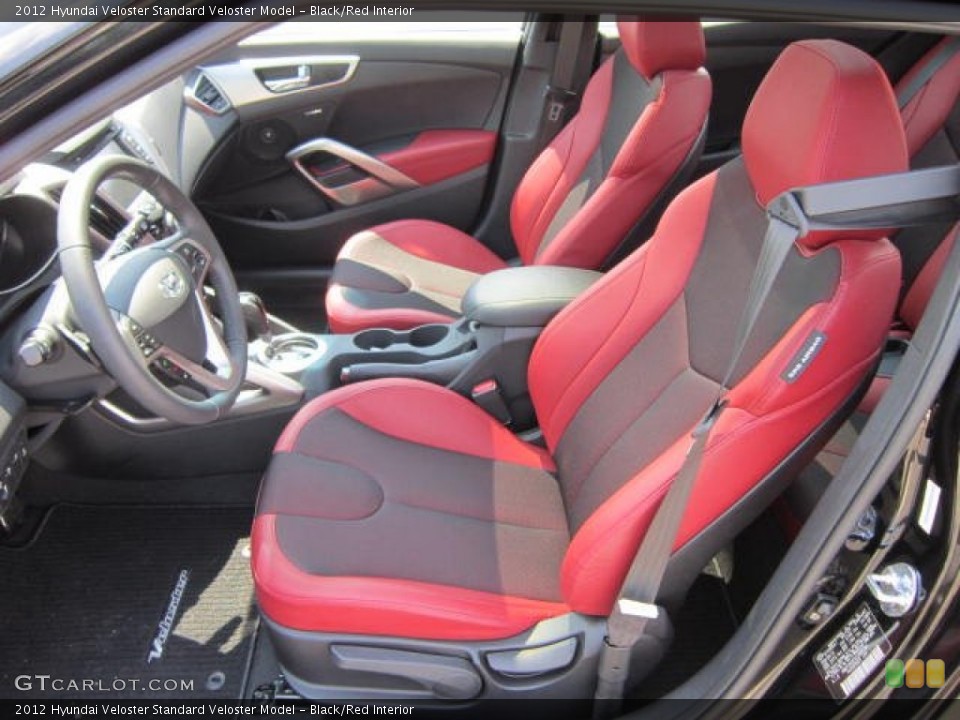 Black/Red Interior Front Seat for the 2012 Hyundai Veloster  #68901582