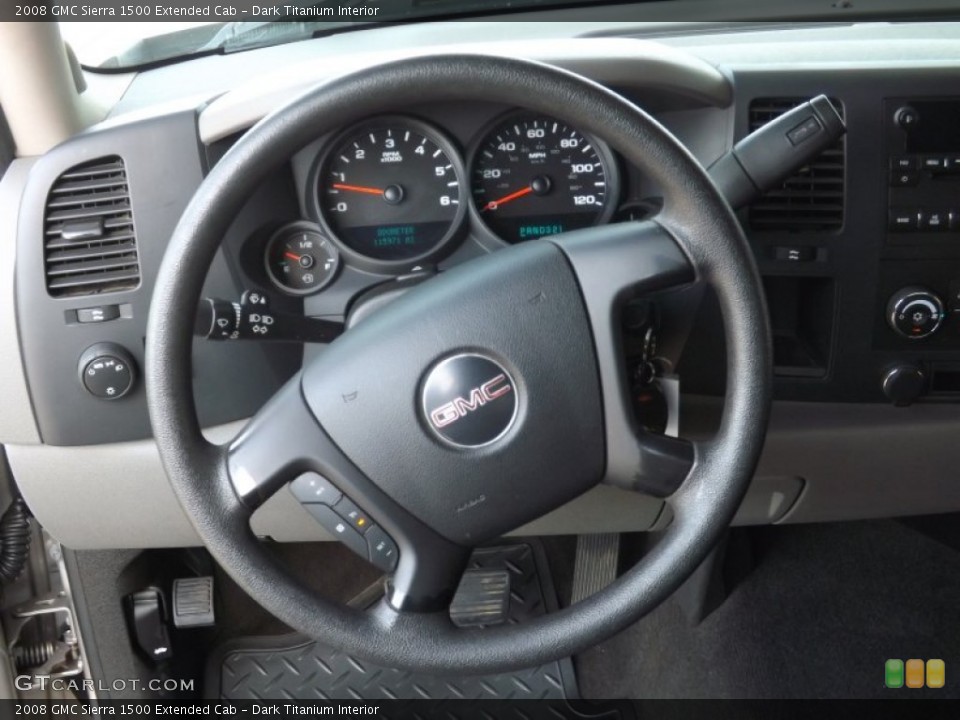 Dark Titanium Interior Steering Wheel for the 2008 GMC Sierra 1500 Extended Cab #68901969