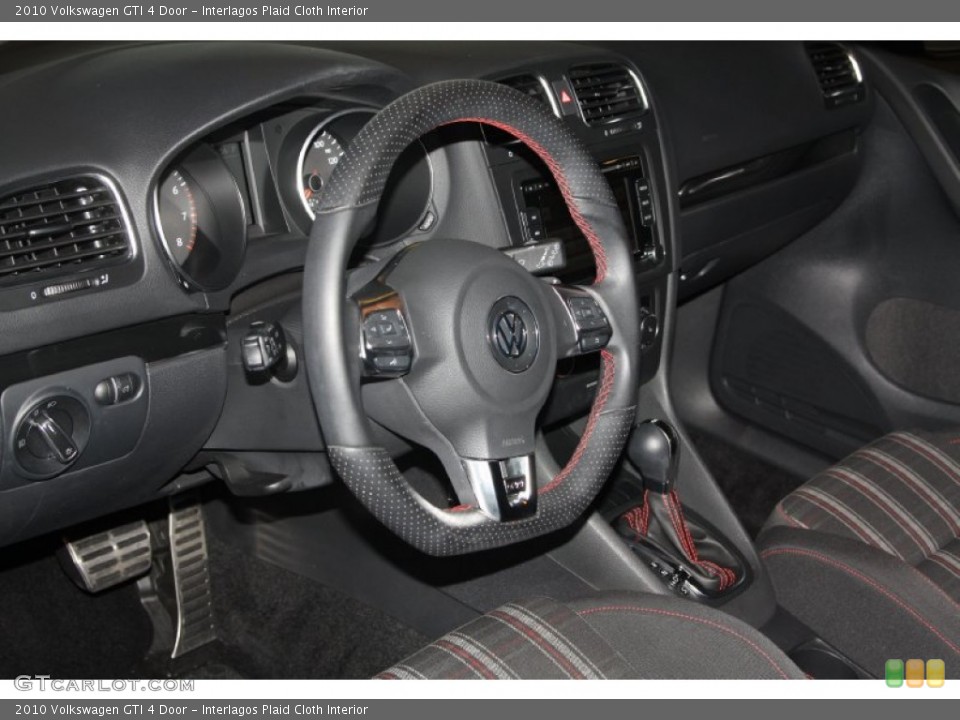 Interlagos Plaid Cloth Interior Steering Wheel for the 2010 Volkswagen GTI 4 Door #68902005