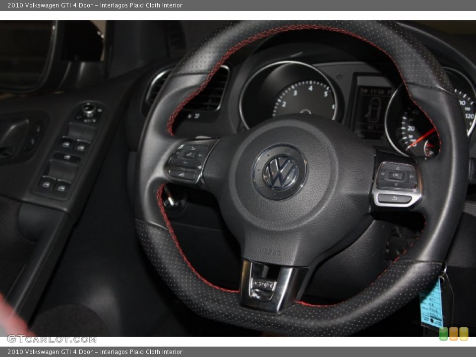 Interlagos Plaid Cloth Interior Steering Wheel for the 2010 Volkswagen GTI 4 Door #68902194