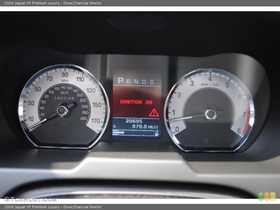Dove/Charcoal Interior Gauges for the 2009 Jaguar XF Premium Luxury #68905881