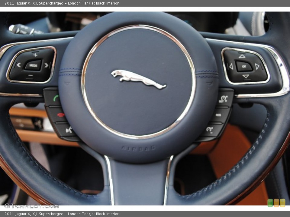 London Tan/Jet Black Interior Steering Wheel for the 2011 Jaguar XJ XJL Supercharged #68905995