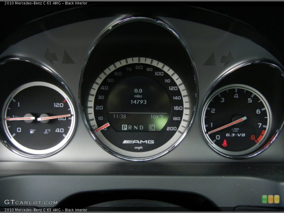 Black Interior Gauges for the 2010 Mercedes-Benz C 63 AMG #68908929