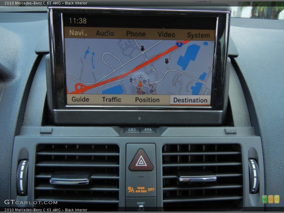 Black Interior Navigation for the 2010 Mercedes-Benz C 63 AMG #68908938