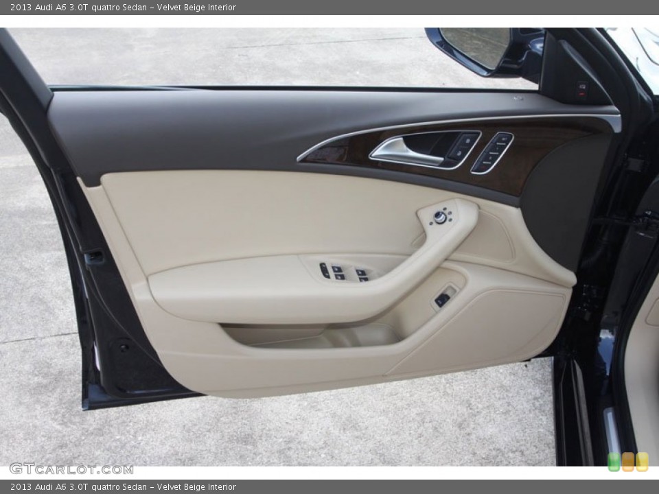 Velvet Beige Interior Door Panel for the 2013 Audi A6 3.0T quattro Sedan #68909226