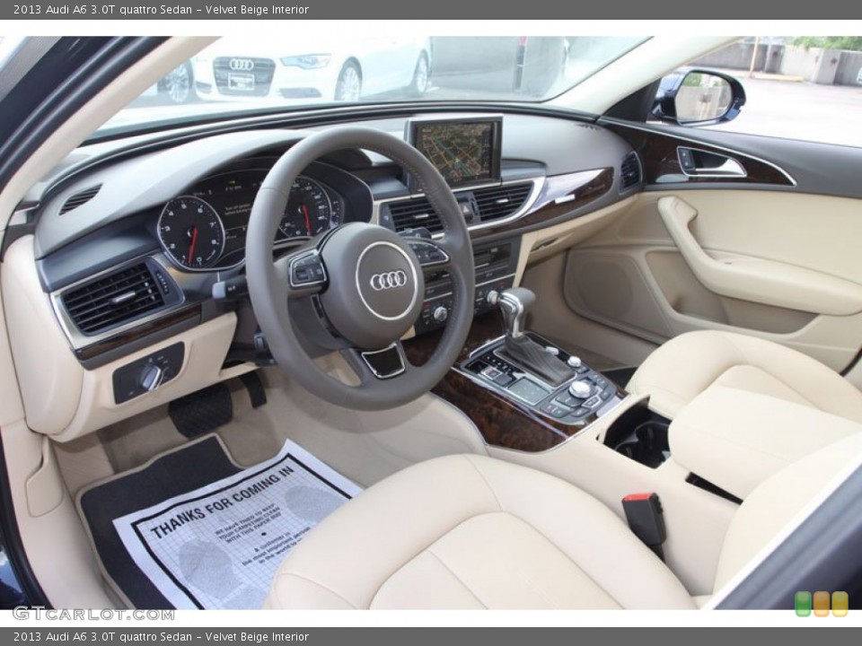 Velvet Beige Interior Prime Interior for the 2013 Audi A6 3.0T quattro Sedan #68909235