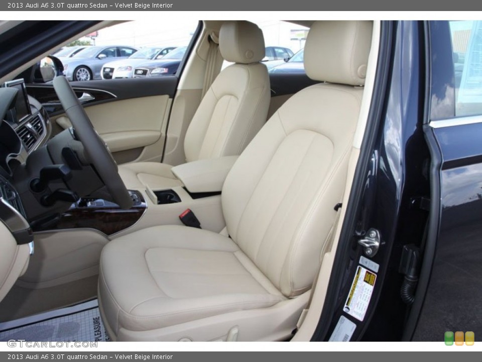 Velvet Beige Interior Front Seat for the 2013 Audi A6 3.0T quattro Sedan #68909244