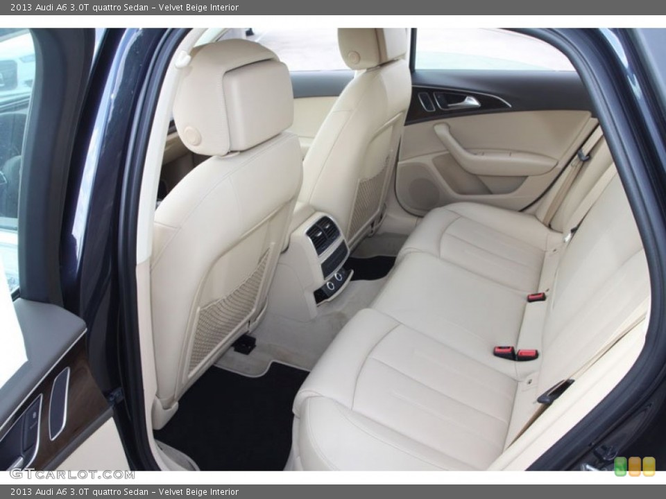 Velvet Beige Interior Rear Seat for the 2013 Audi A6 3.0T quattro Sedan #68909253