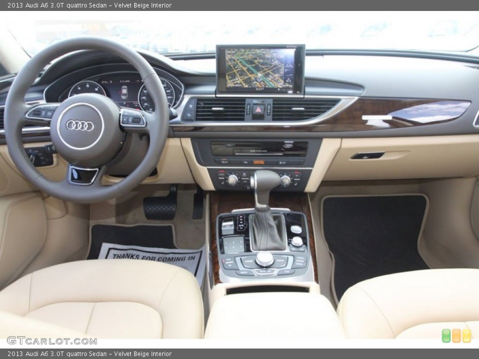 Velvet Beige Interior Dashboard for the 2013 Audi A6 3.0T quattro Sedan #68909268
